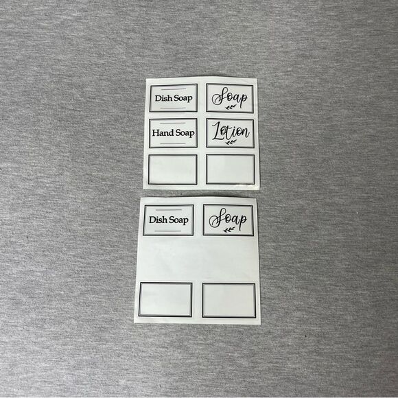 Bathroom Hand & Dish Soap Label Stickers Sheets 2 PCS. Set - Picture 5 of 5